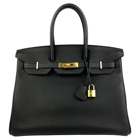 hermes birkin 35 swift black gold hardware|birkin 35 size.